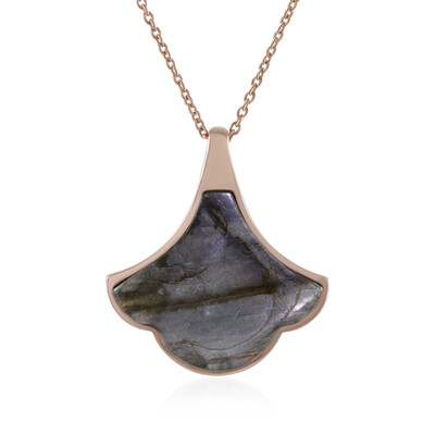 Collier en argent et Labradorite pourpre de Maniry (KM by Juwelo)