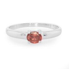 Bague en argent et Grenat de Malaya