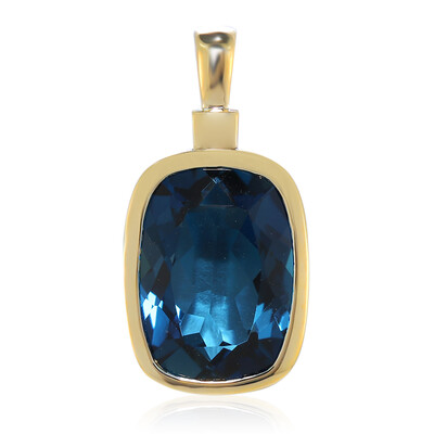 Pendentif en or et Topaze bleu de Londres (Tenner Diniz)
