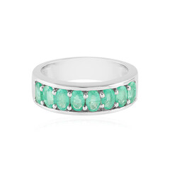 Bague en argent et Emeraude de Russie