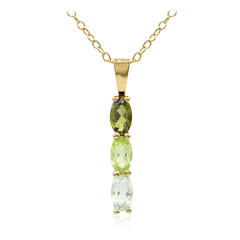 Collier en argent et Tourmaline verte