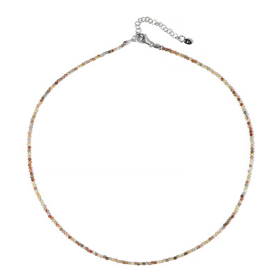 Collier en argent et Zircon jaune canari