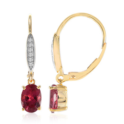Boucles d'oreilles en or et Rubellite (Tenner Diniz)
