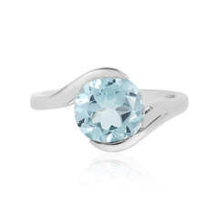 Bague en argent et Topaze bleu ciel