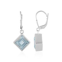 Boucles d'oreilles en argent et Topaze bleu ciel