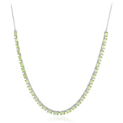 Collier en argent et Péridot de Birmanie