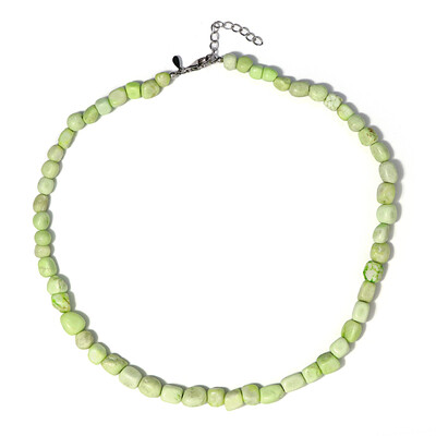 Collier en argent et Chrysoprase Citron