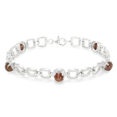 Bracelet en argent et Scapolite œil-de-chat