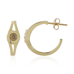Boucles d'oreilles en or et Diamant champagne I2 (de Melo)