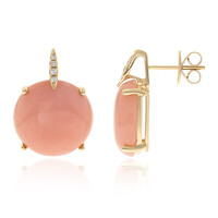 Boucles d'oreilles en or et Opale rose (CIRARI)