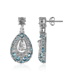 Boucles d'oreilles en argent et Topaze blanche