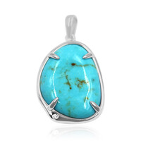 Pendentif en argent et Turquoise de Kingman (Anne Bever)