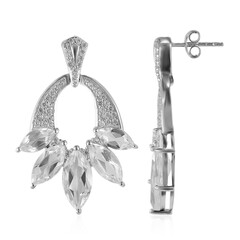 Boucles d'oreilles en argent et Topaze blanche