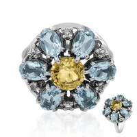 Bague en argent et Citrine