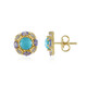 Boucles d'oreilles en argent et Turquoise Sleeping Beauty