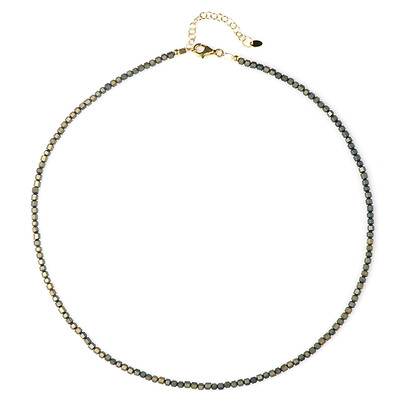 Collier en argent et Hématite mystique verte