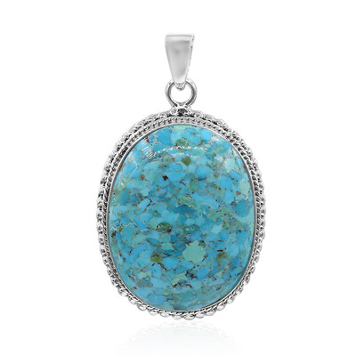 Pendentif en argent et Turquoise bleue de Mohavie (Art of Nature)
