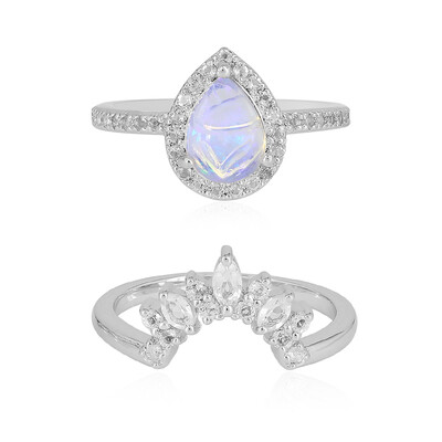 Bague en argent et Opale Welo
