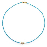 Collier en argent et Apatite bleue