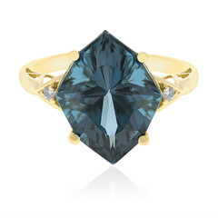Bague en or et Topaze bleu de Londres