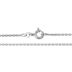Or blanc 585/1000 - Chaîne maille forçat - 45cm - 2,8 g