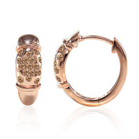 Boucles d'oreilles en or et Diamant rose de France SI1 d'Argyle 