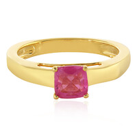 Bague en argent et Saphir rose de Madagascar