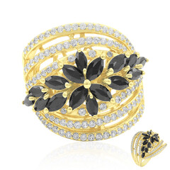 Bague en argent et Saphir noir
