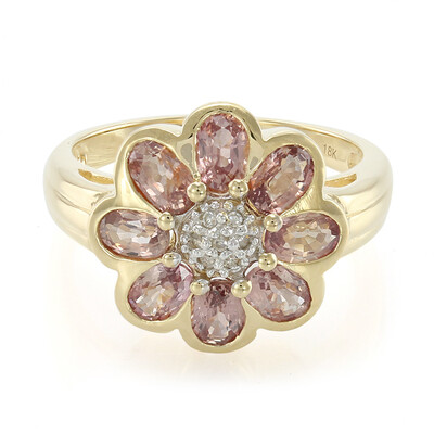 Bague en or et Saphir Padparadscha non chauffé (AMAYANI)