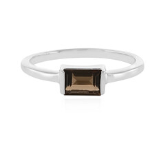 Bague en argent et Quartz fumé