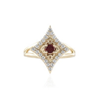 Bague en or et Spinelle rouge noble