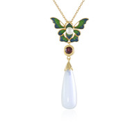 Collier en argent et Pierre de Lune blanche (Adela Silber)