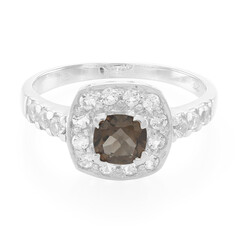 Bague en argent et Quartz fumé