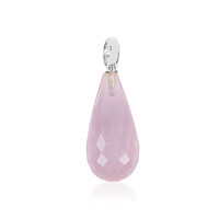 Pendentif en argent et Quartz rose