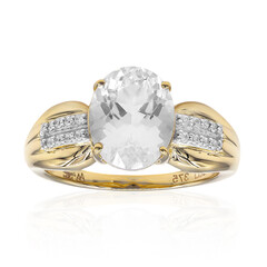 Bague en or et Quartz Herkimer (Amanda Adkins)