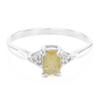 Bague en argent et Pierre soleil lunaire