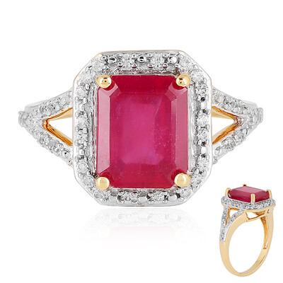 Bague en argent et Rubis de Madagascar