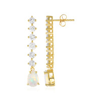Boucles d'oreilles en argent et Opale Welo