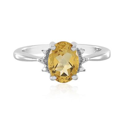 Bague en argent et Citrine