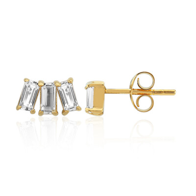 Boucles d'oreilles en argent et Topaze blanche