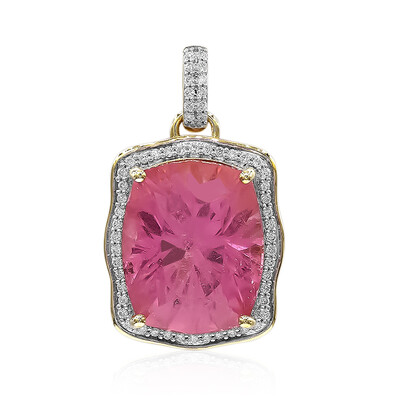 Pendentif en or et Tourmaline rose de Californie (Amanda Adkins)