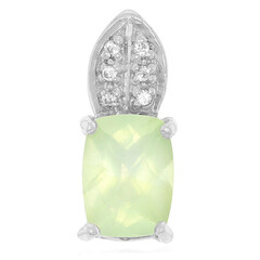 Pendentif en argent et Préhnite