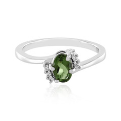 Bague en argent et Moldavite