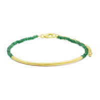Bracelet en argent et Agate verte