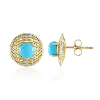 Boucles d'oreilles en or et Turquoise Sleeping Beauty (Ornaments by de Melo)