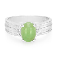 Bague en argent et Chrysoprase impériale