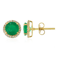Boucles d'oreilles en or et Emeraude de Socoto