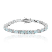 Bracelet en argent et Topaze bleu ciel