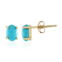 Boucles d'oreilles en or et Turquoise Sleeping Beauty