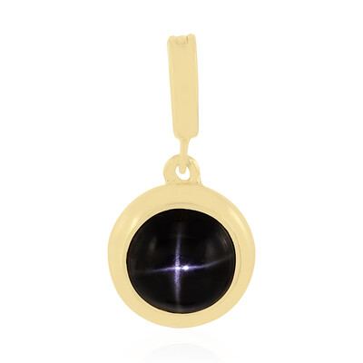 Pendentif en argent et Diopside étoilé d'Inde